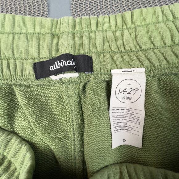 Allbirds Green Sweat Shorts Men’s Large Sustainable Athleisure Lounge Wear - Picture 4 of 6